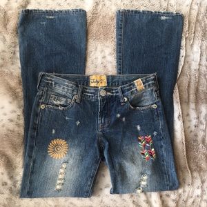 July 25 embellished boot cut jeans Sz.27